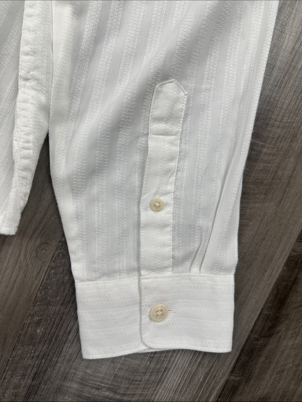 Todd Snyder Jacquard Two Pocket Point Collar White Long Sleeve Button Down - XL - Picture 4 of 8